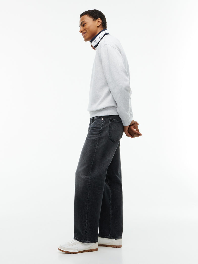 Men Jaimie Loose Washed Black Jeans