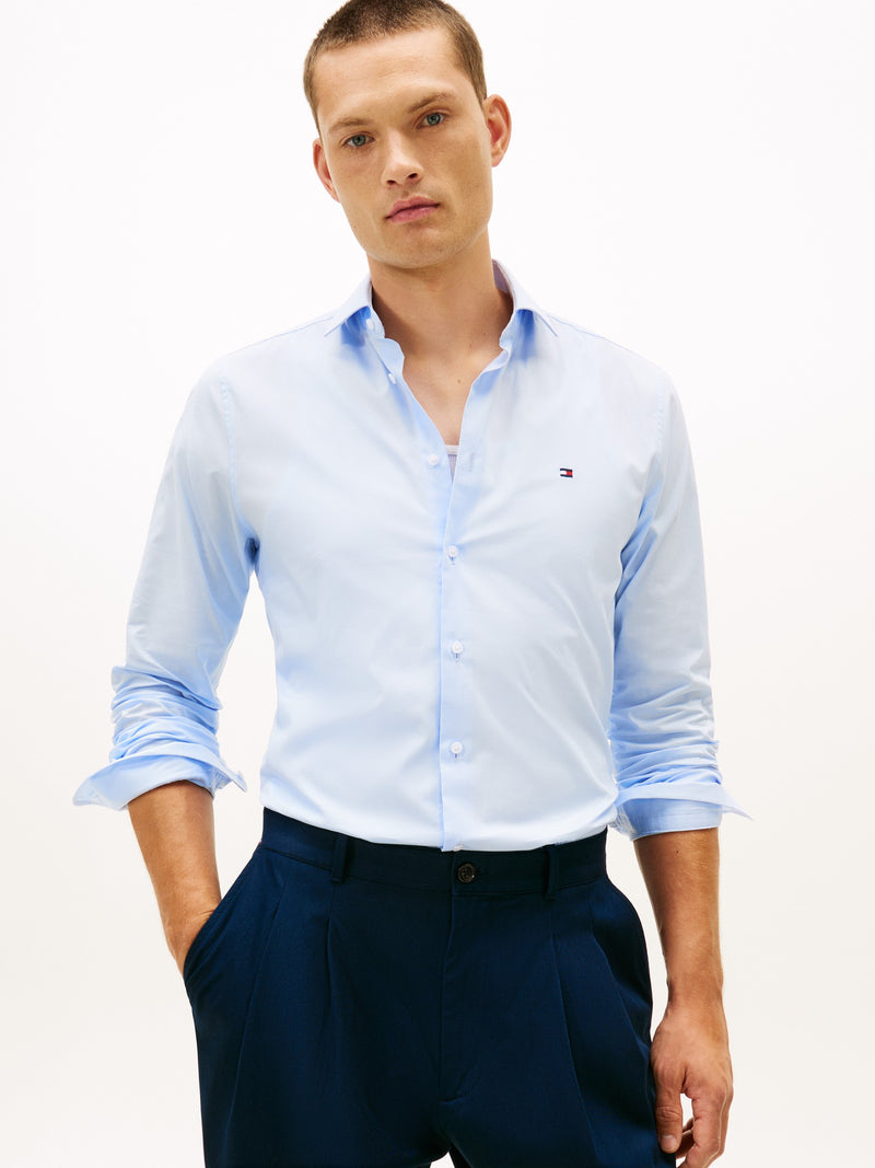 Slim Fit Solid Poplin Shirt