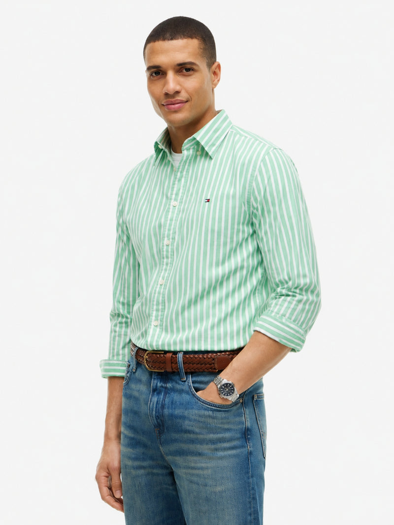 Regular Fit Stripe Poplin Shirt