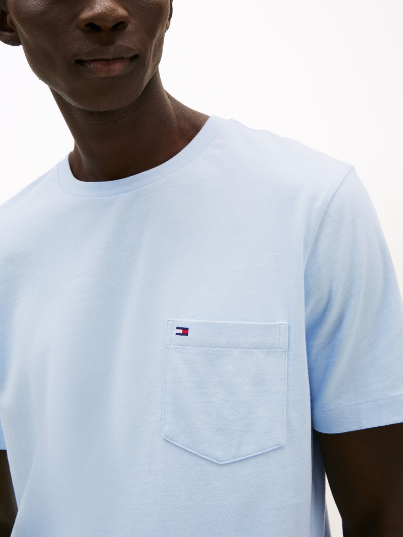 Regular Fit Solid Pocket Tshirt