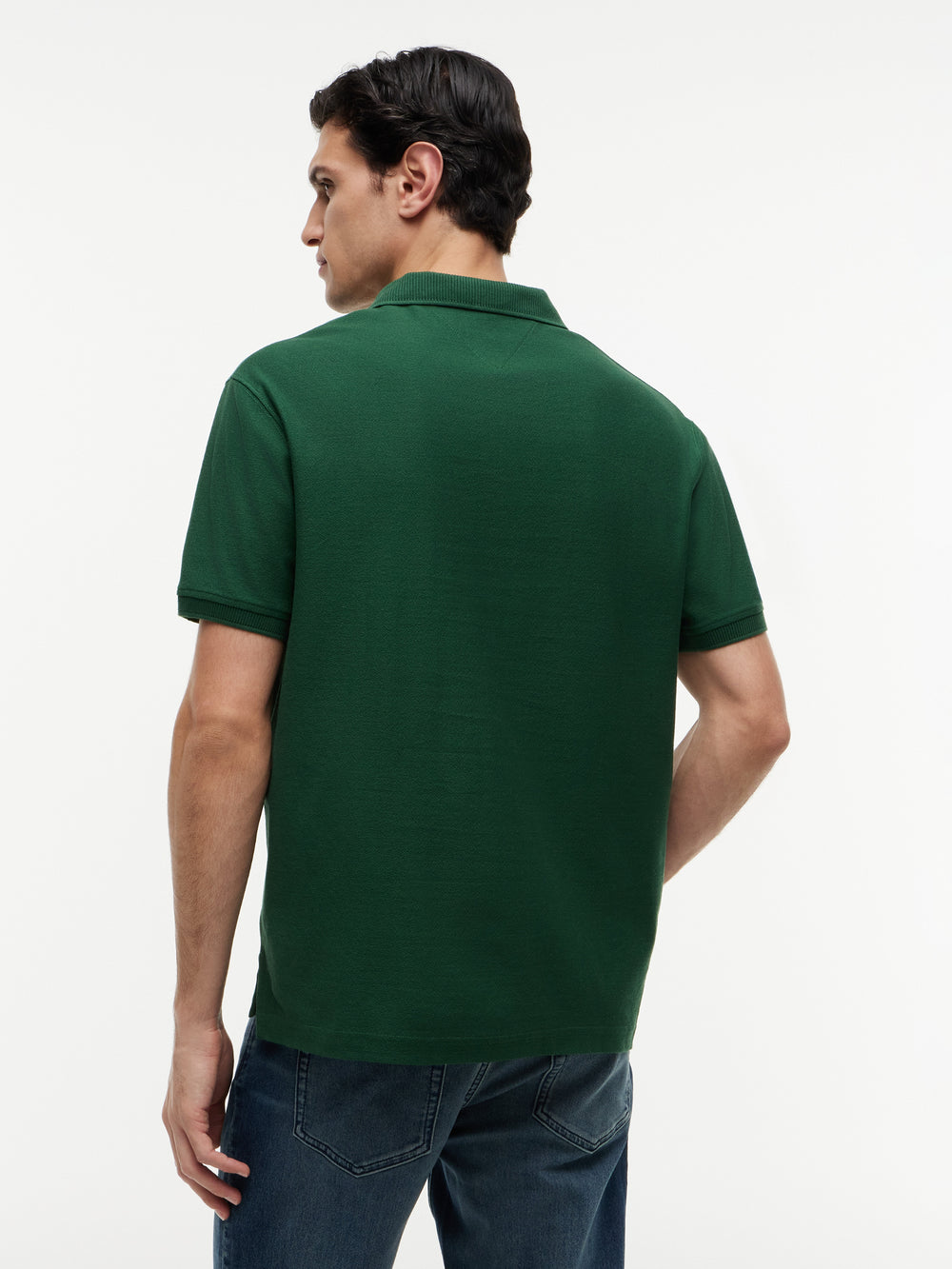 Johnny Collar Crepe Polo