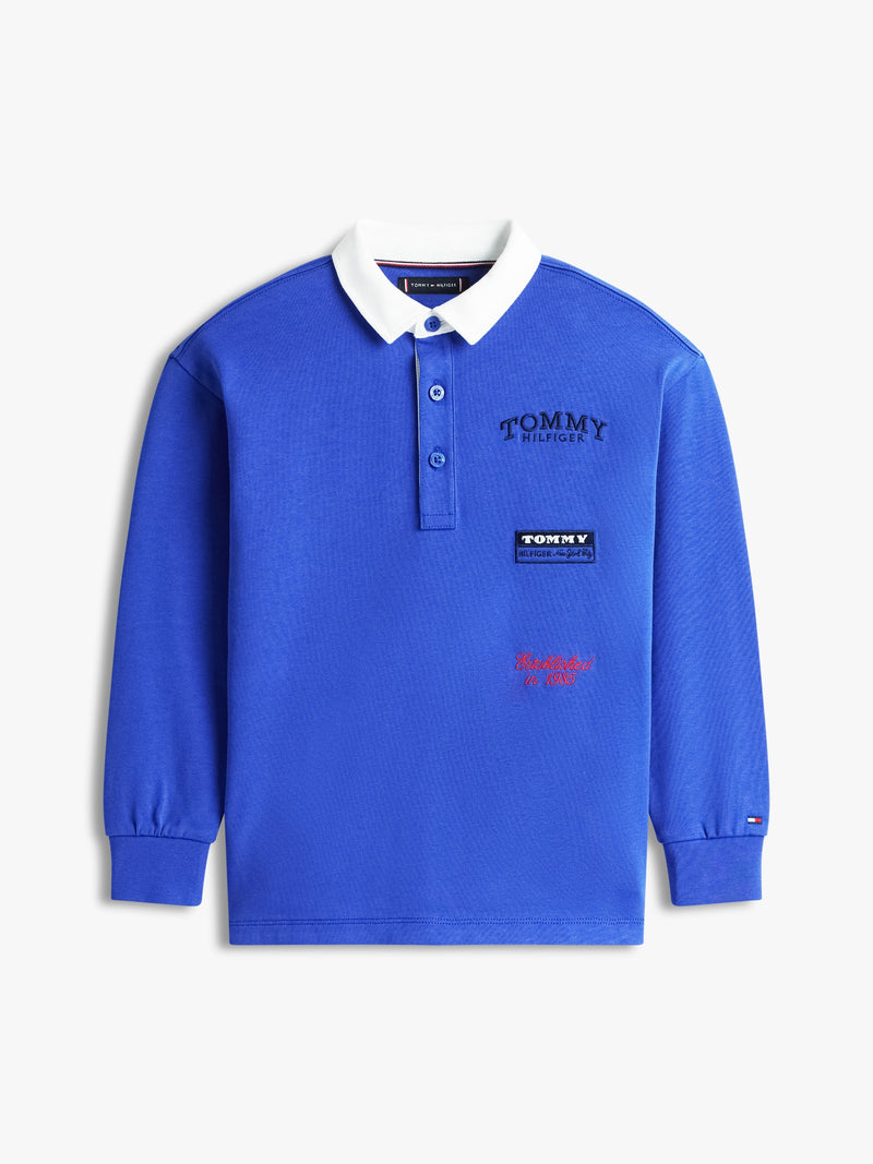 Kids Long-Sleeve Stretch Polo
