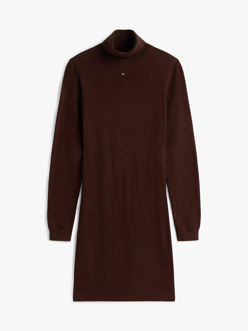 Full Sleeve Solid Sweater Bodycon Dress