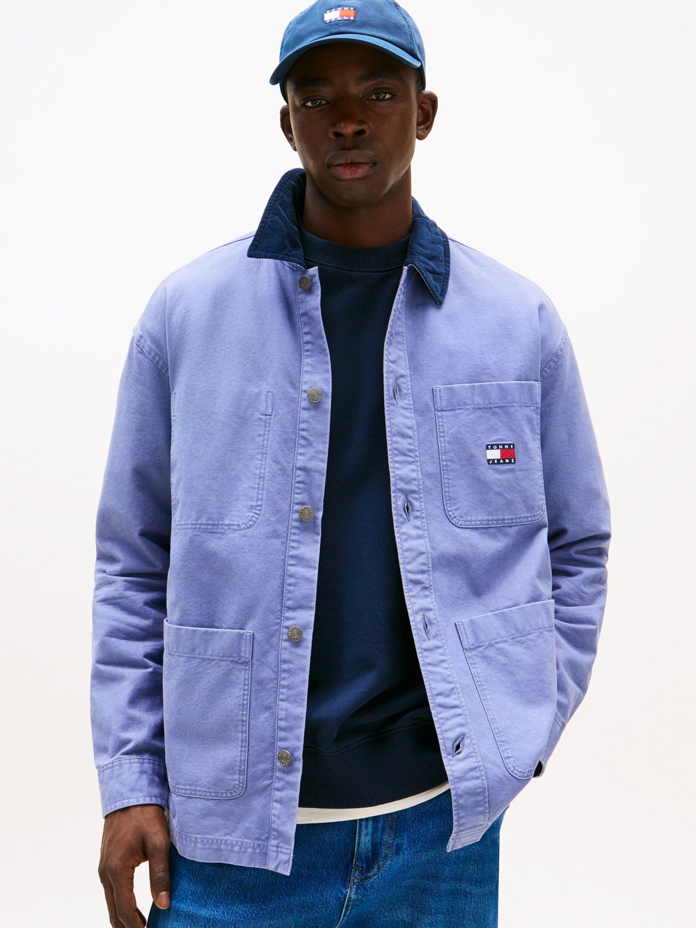 Oversized Fit Solid Overshirt Shirt