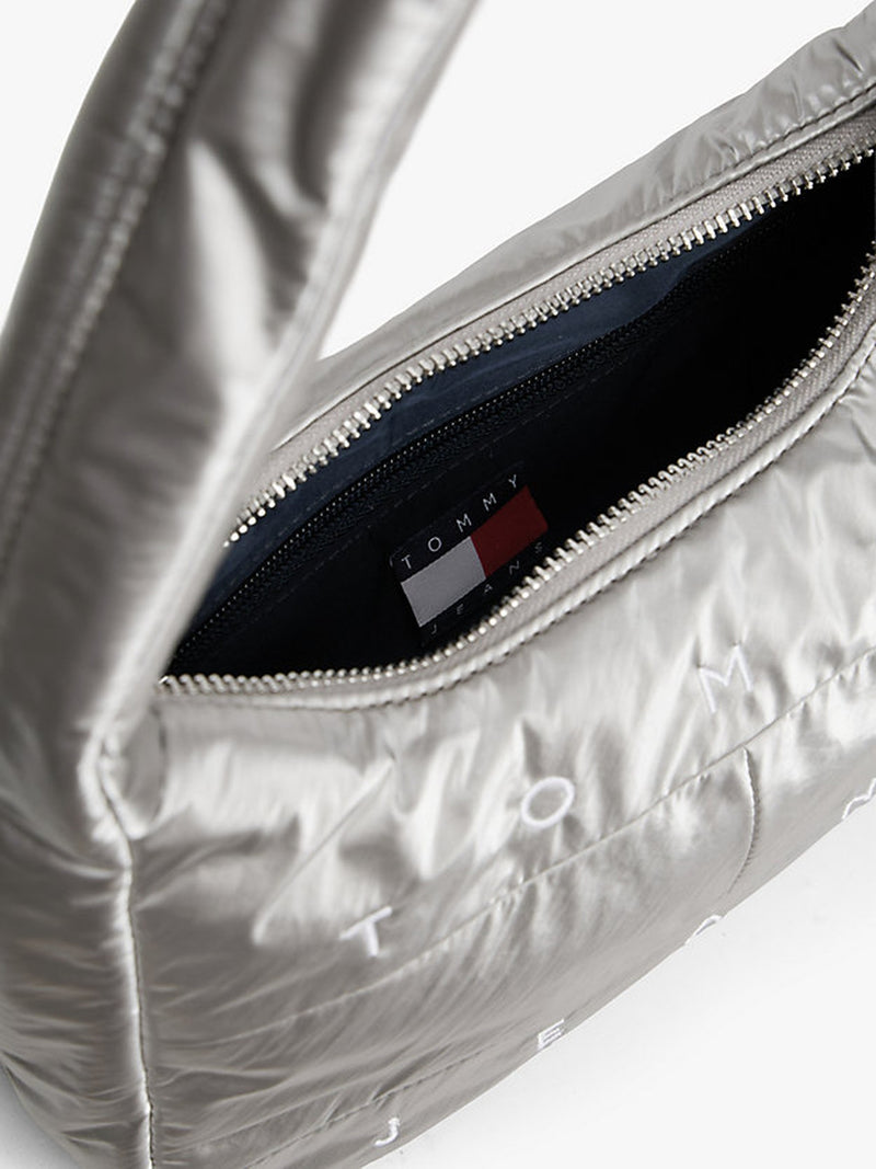 Solid Nylon Shoulder Bag