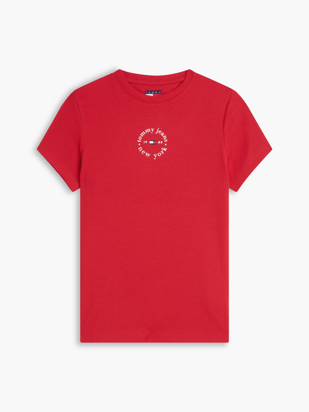 Solid Slim Fit Half Sleeve Ribbed T-Shirt