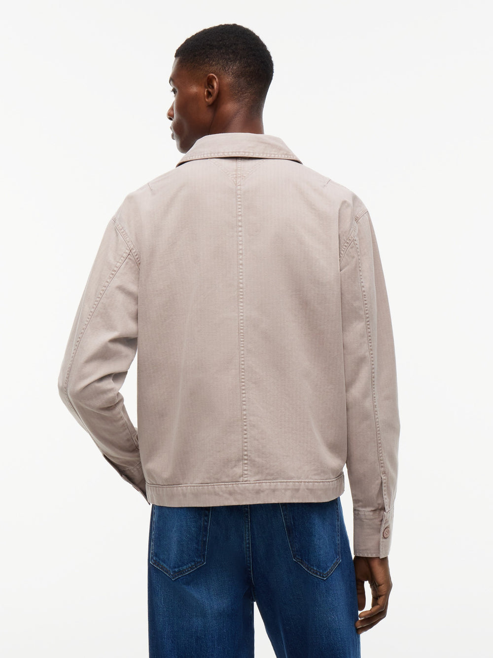 Oversized Fit Solid Overshirt Shirt