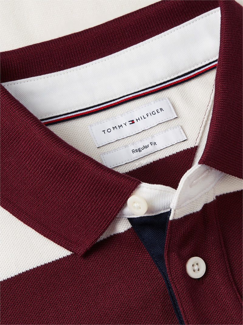 Regular Fit Striped Pique Polo
