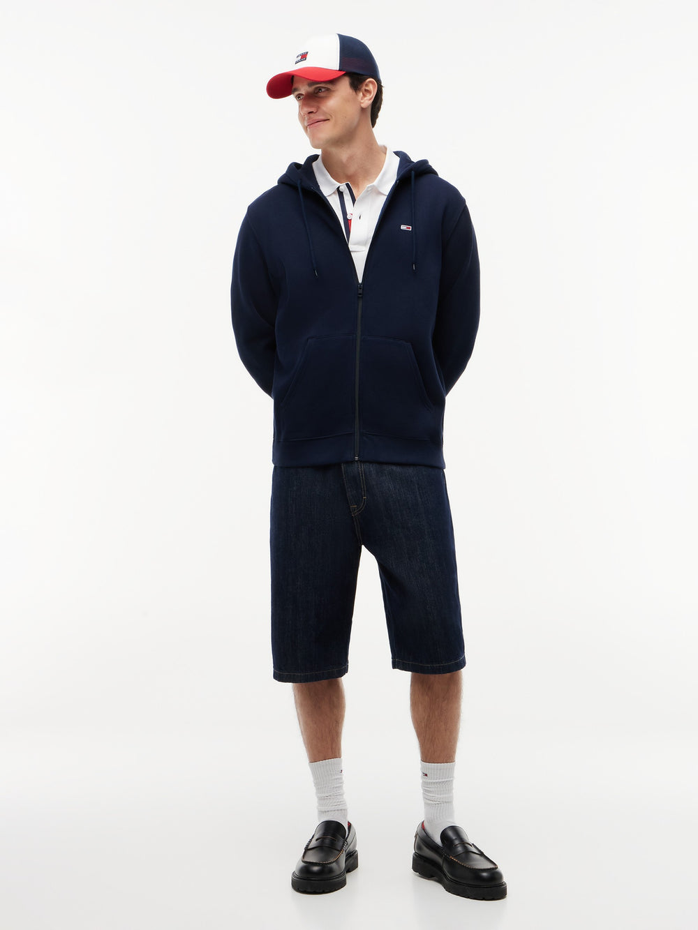 Regular Fit Brushed Fleece Hooded Zip Thru Sweatshirt