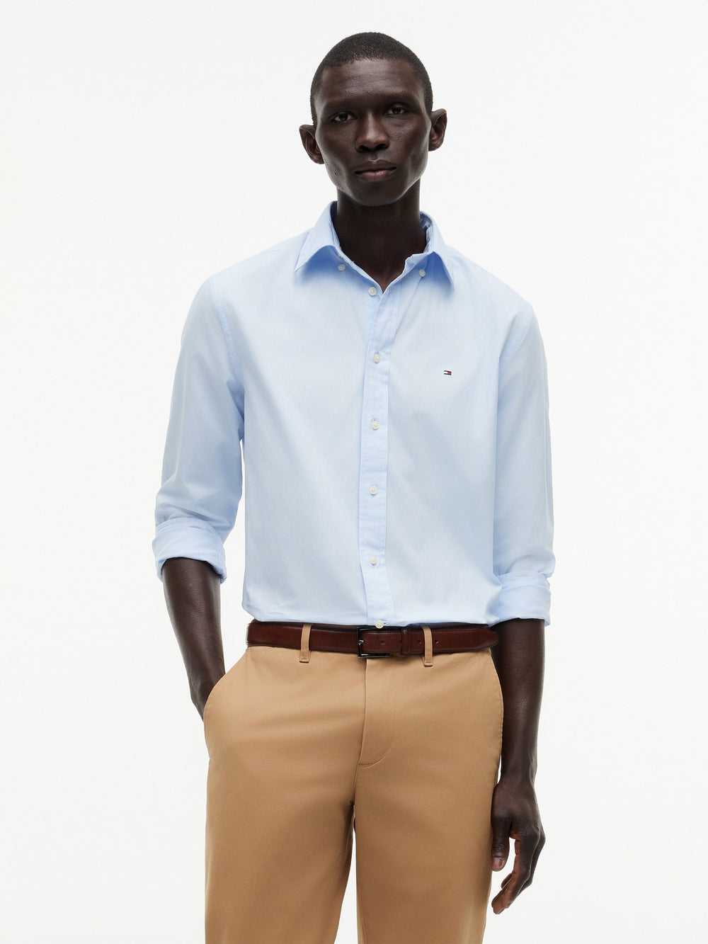 Regular Fit Solid Poplin Shirt