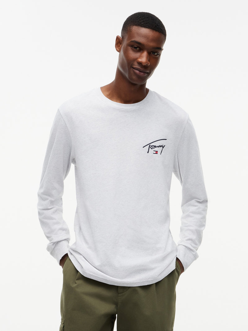 Slim Fit Signature Long Sleeve T-Shirt