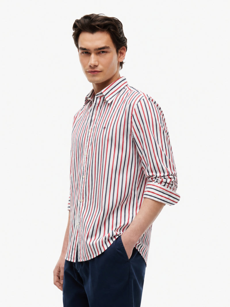 Regular Fit Stripe Poplin Shirt