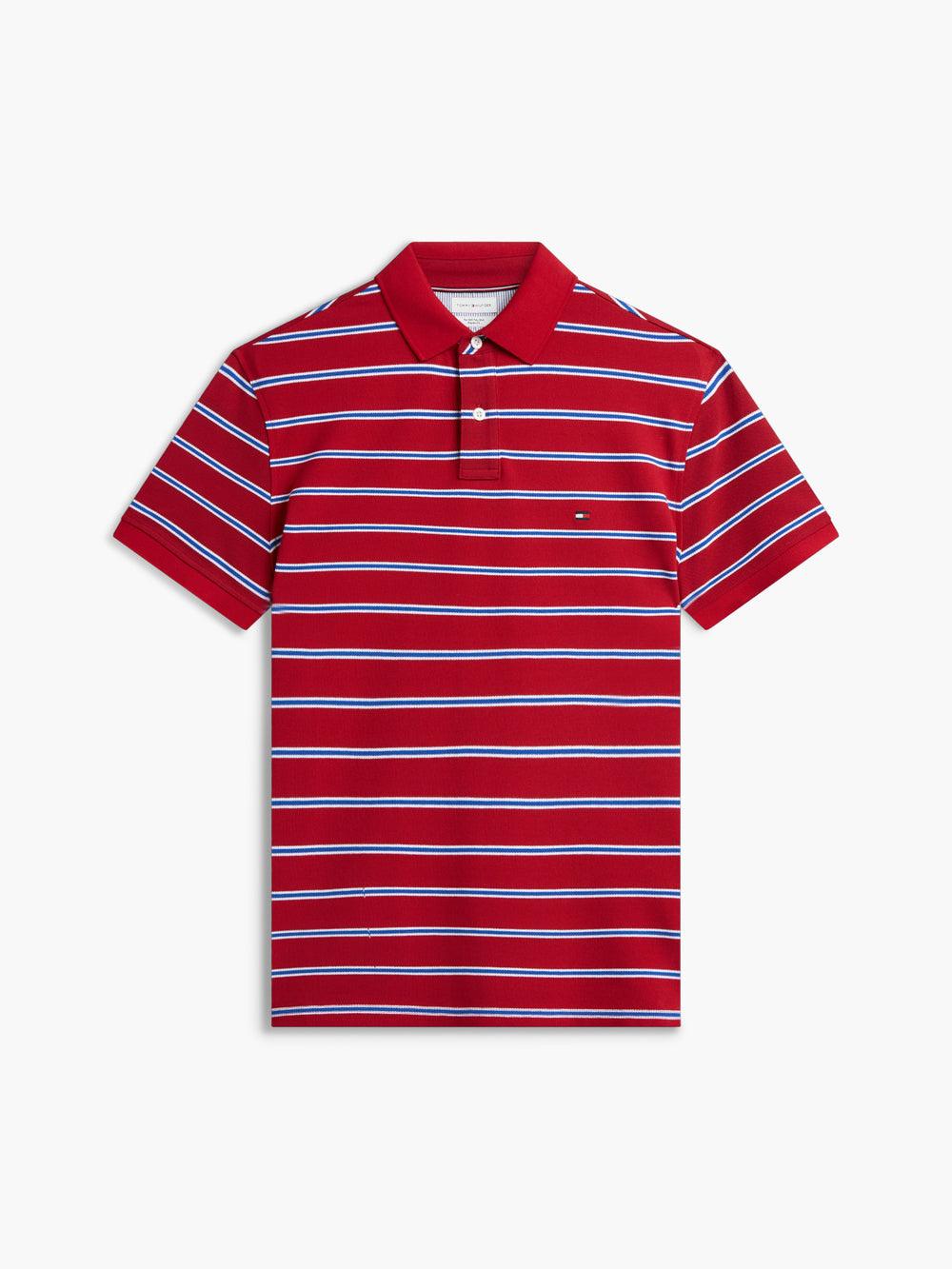 Regular Fit Striped Pique Polo