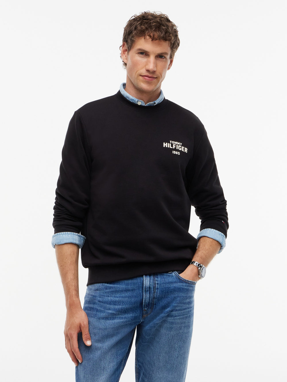 Crew Neck Terry Sweatshirt