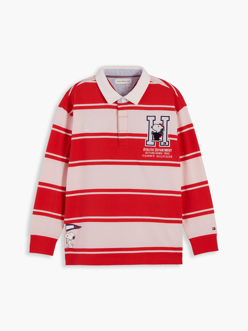 Kids Long-Sleeve Stripe Peanut Polo