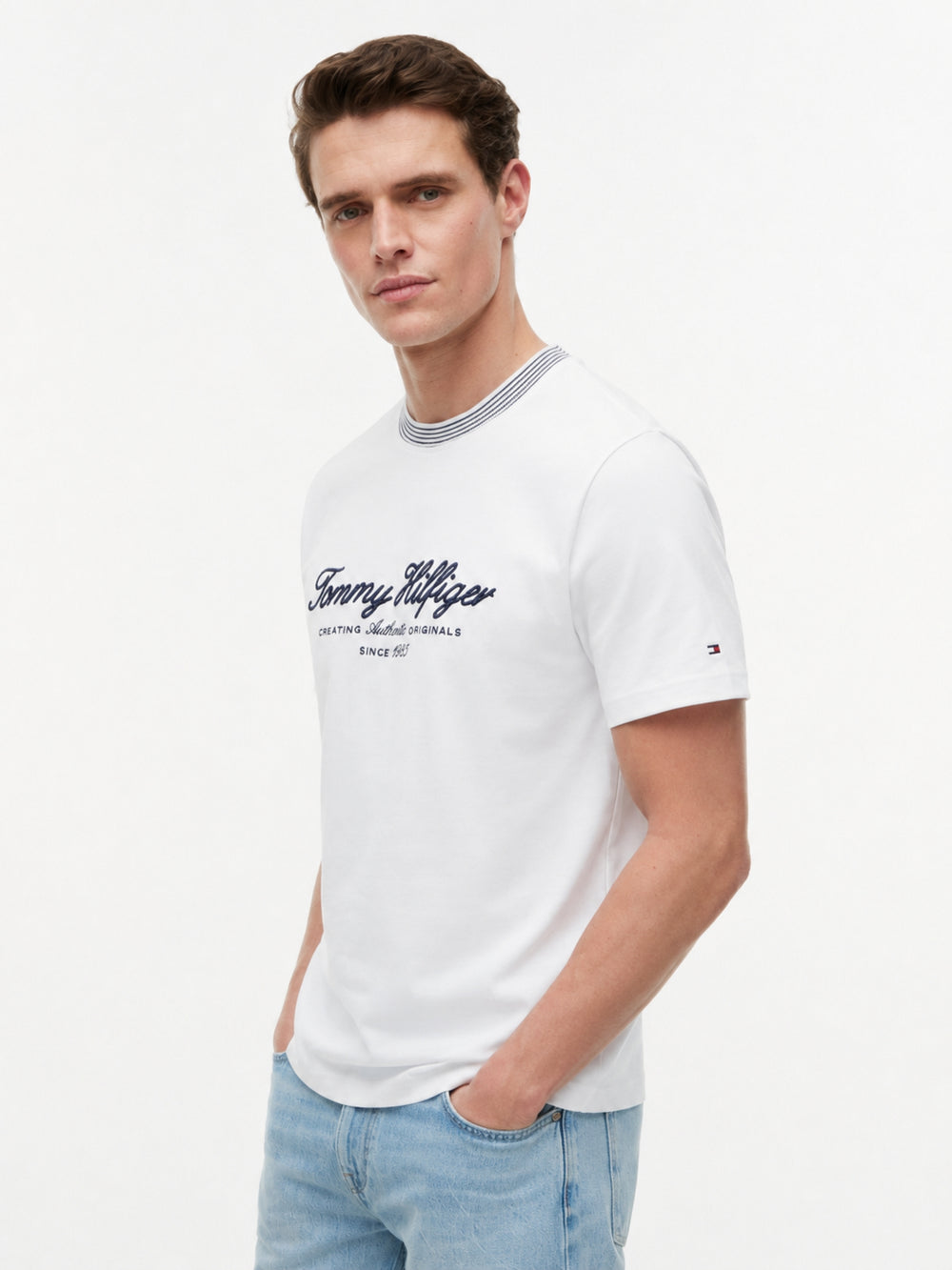 Regular Fit Graphic Embroidered Tshirt