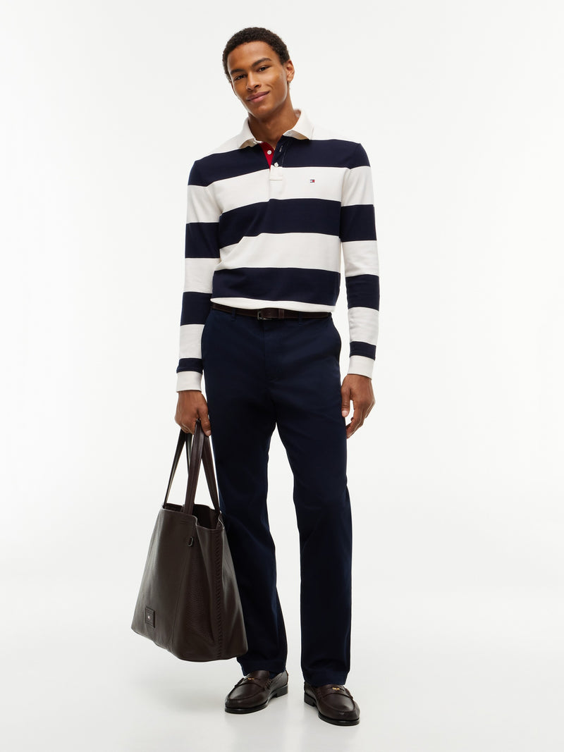 Regular Fit Striped Pique Polo