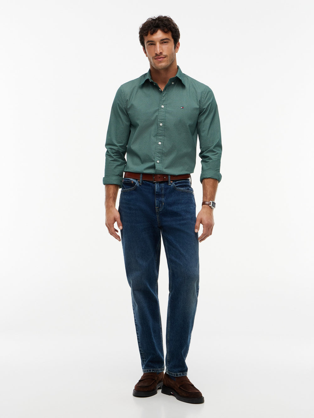 Regular Fit Print Poplin Shirt