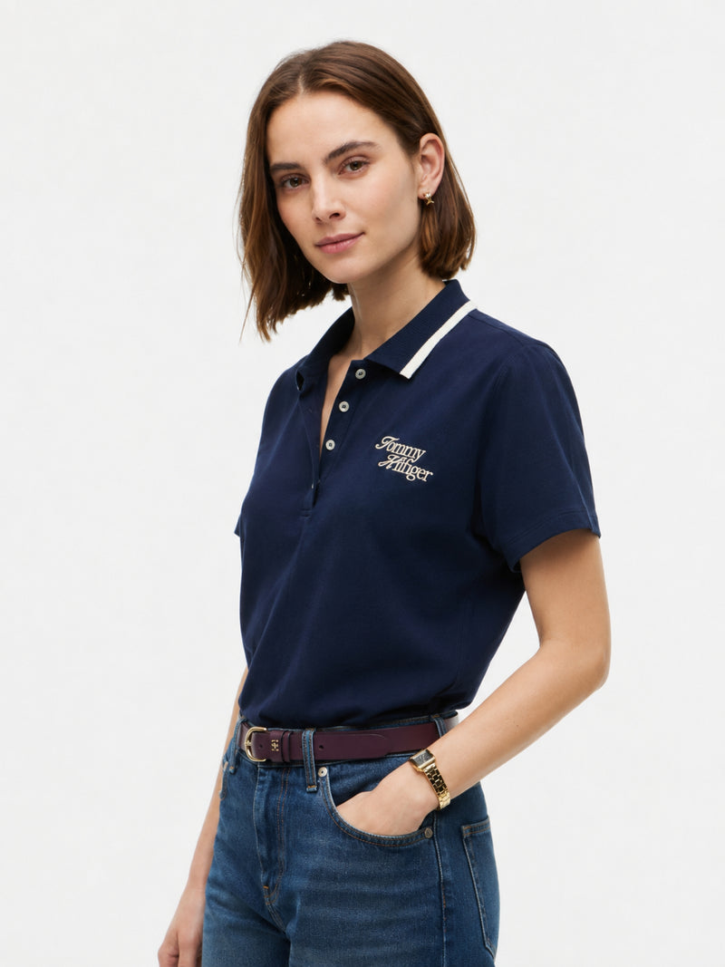 Solid Relaxed Fit Half Sleeve Pique Polo
