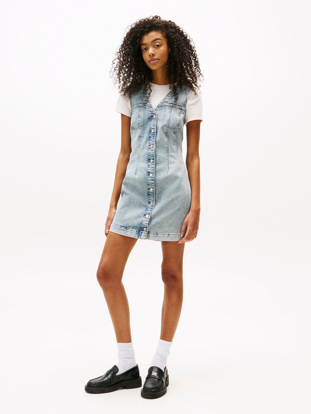 Sleeveless Solid Denim Bodycon Dress