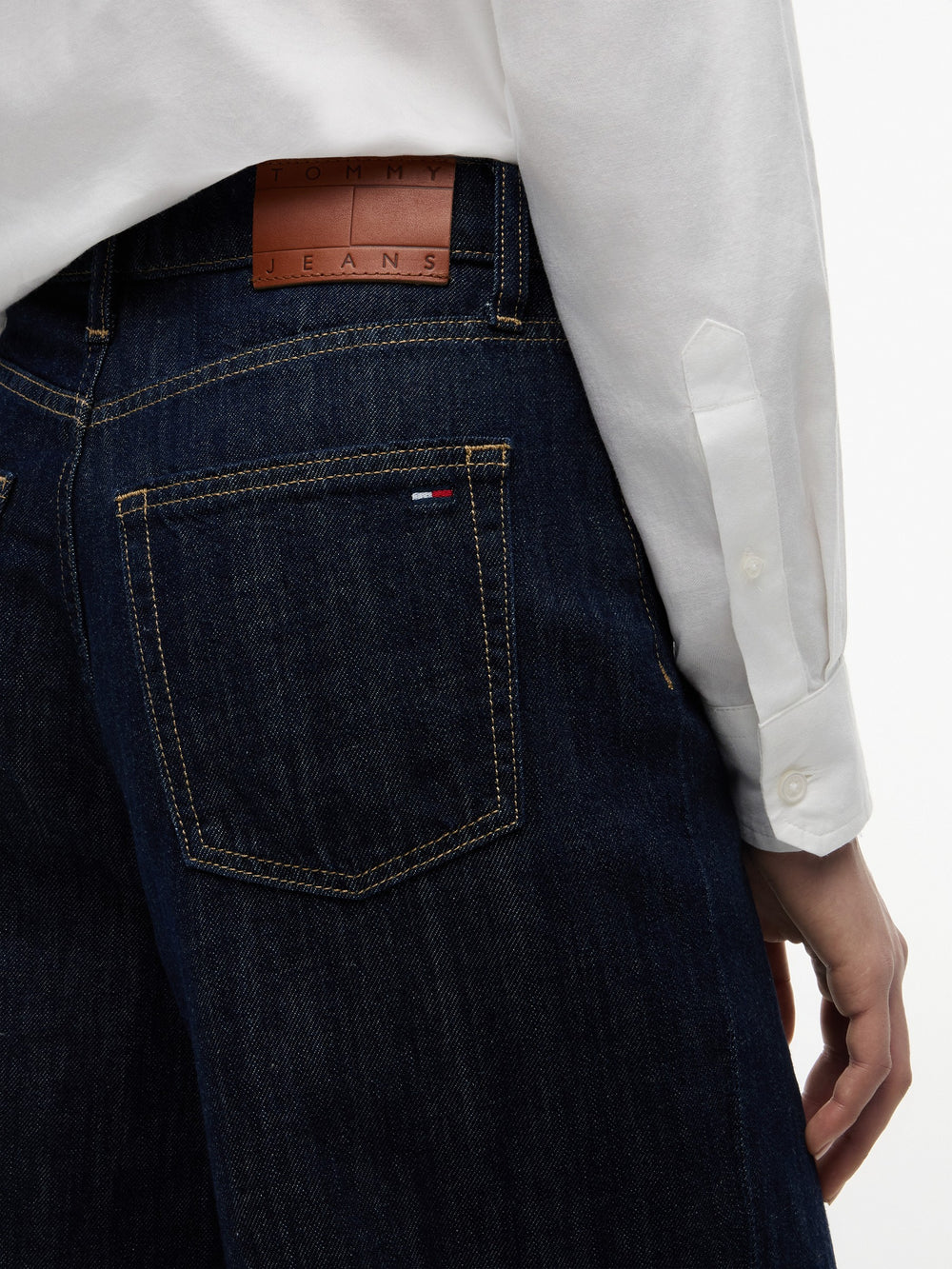Women High Rise Dark Wash Wide Jeans