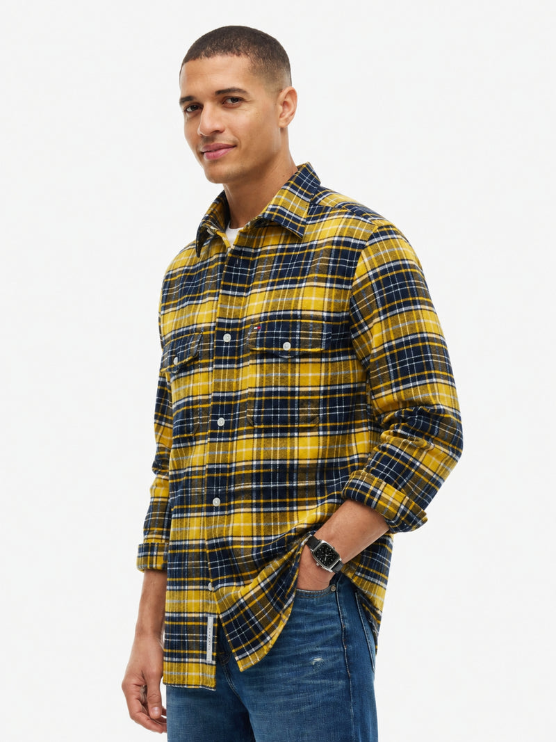 Relaxed Fit Shacket Flannel Shirt