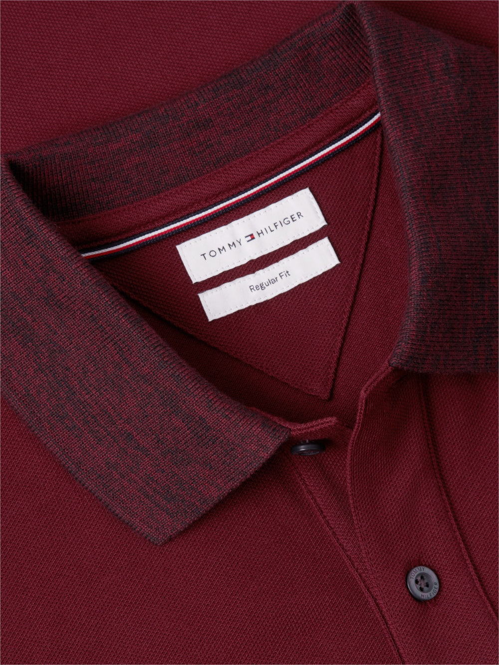 Regular Fit Pique Melange Collar Polo