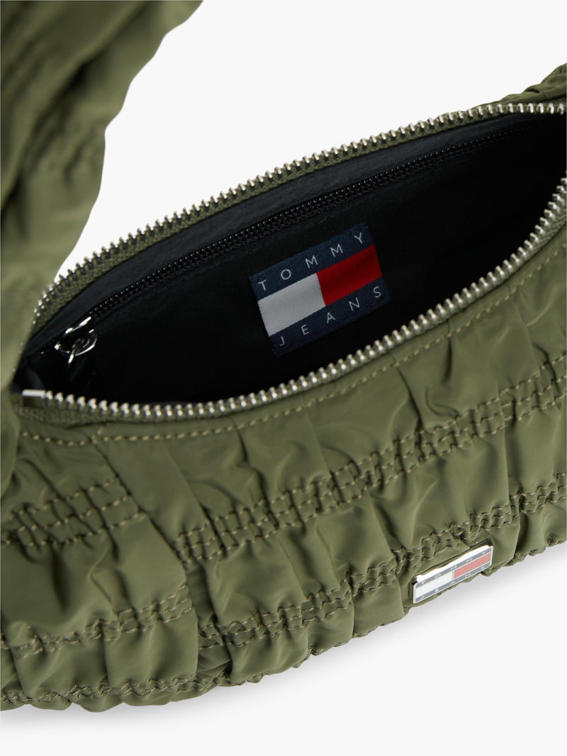 Solid Polyester Shoulder Bag