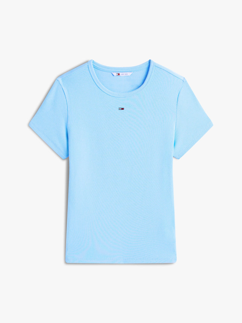 Stripe Slim Fit Half Sleeve Ribbed T-Shirt