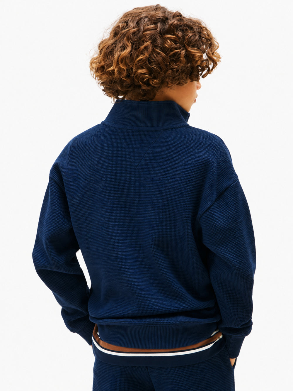 Kids Waffle Quarter-Zip Sweatshirt
