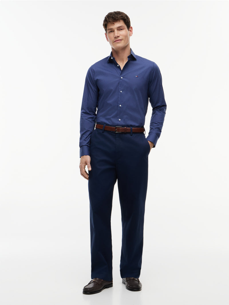 Slim Fit Print Poplin Shirt