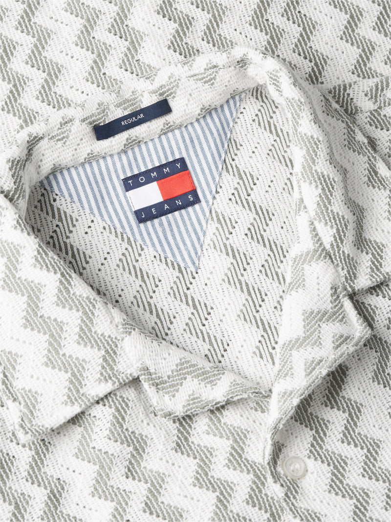 Regular Fit Stripe Crochet Shirt