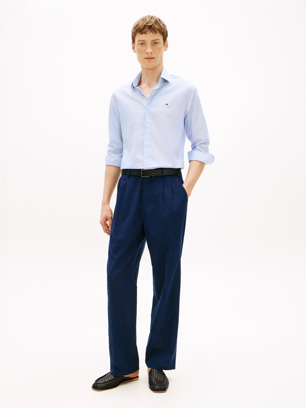Slim Fit Stripe Poplin Shirt