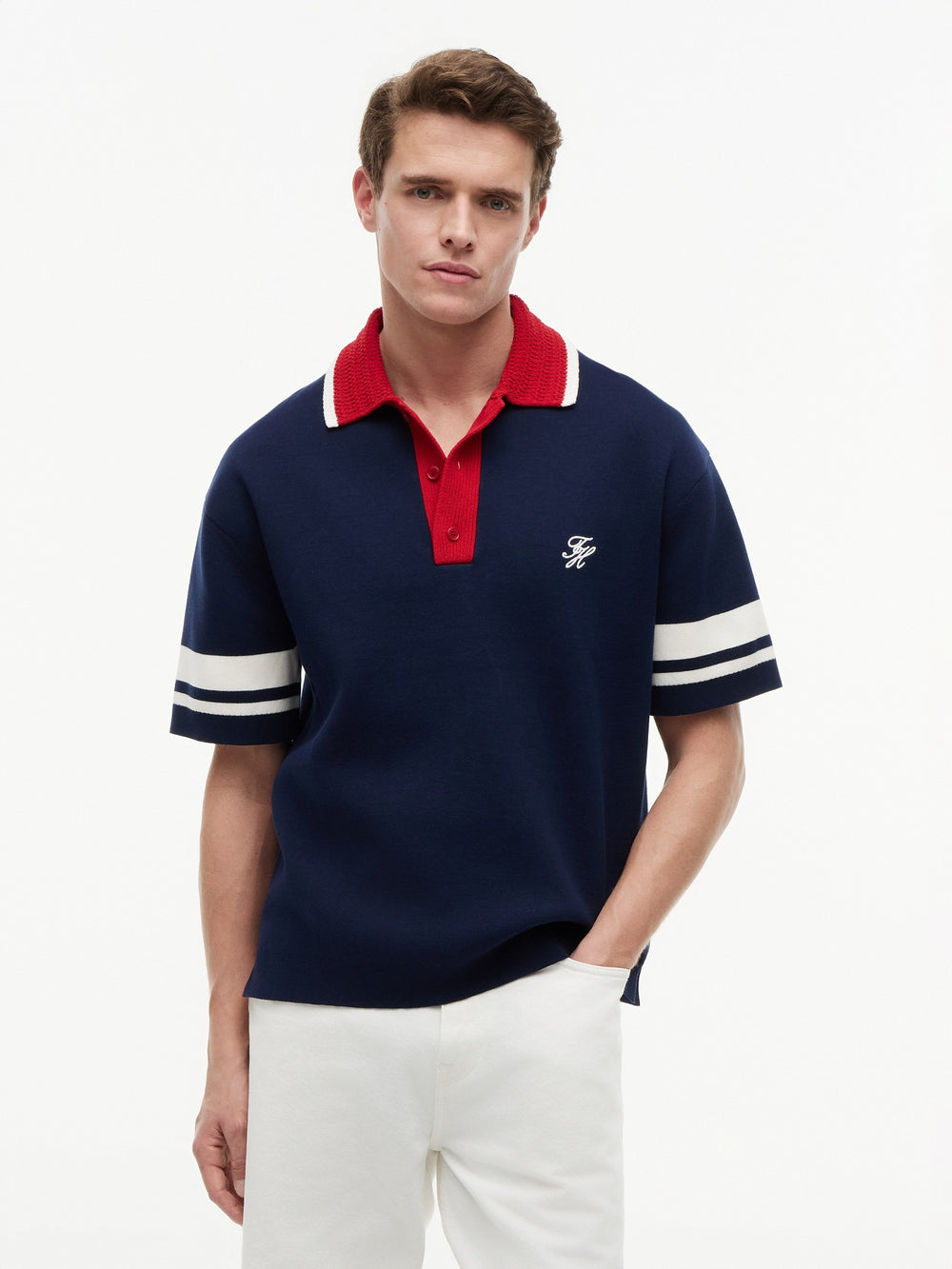 Regular Fit Flat Knit Polo