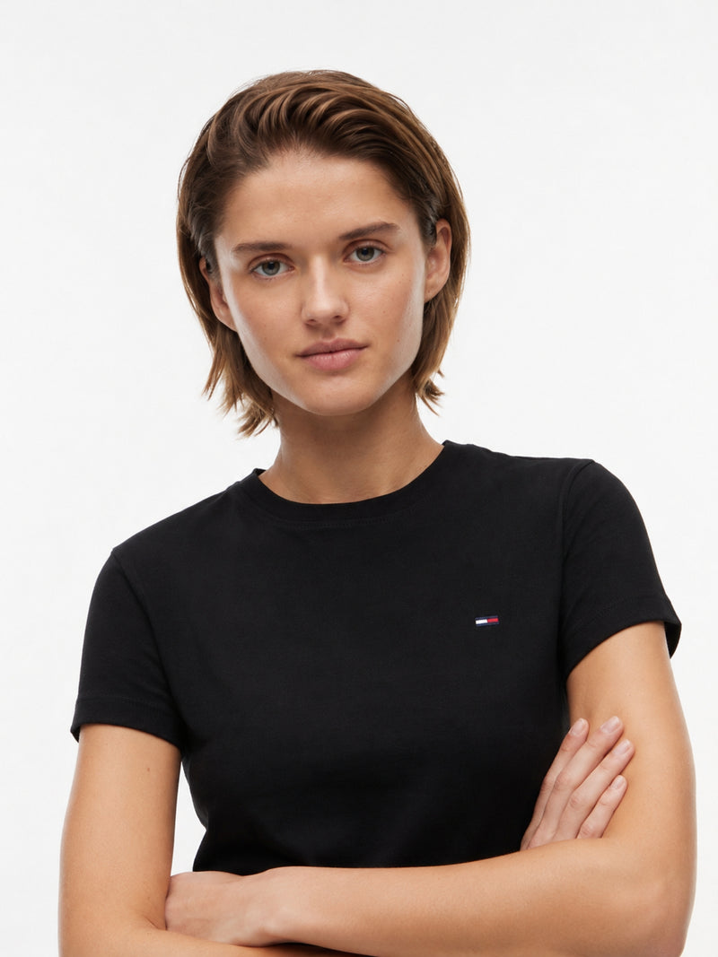 Solid Slim Fit Half Sleeve Cotton Jersey T-Shirt