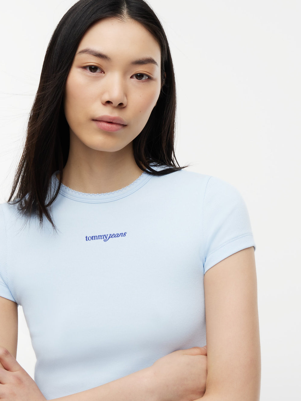 Solid Slim Fit Half Sleeve Ribbed T-Shirt