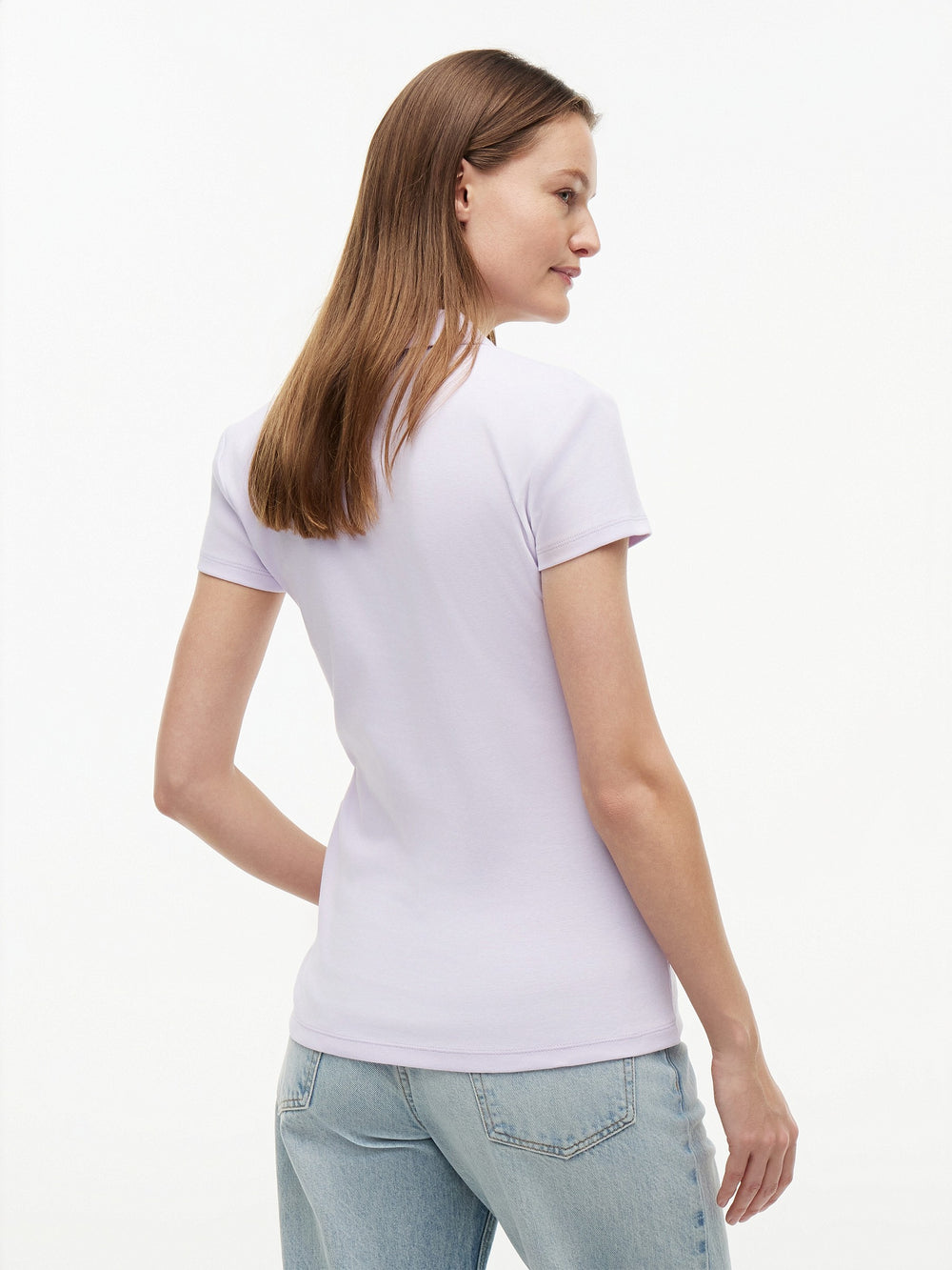 Solid Slim Fit Half Sleeve Ribbed Polo