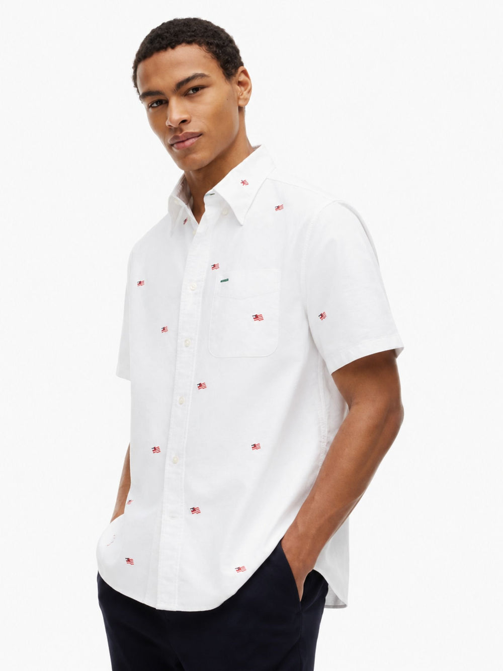 Relaxed Fit Print Oxford Shirt