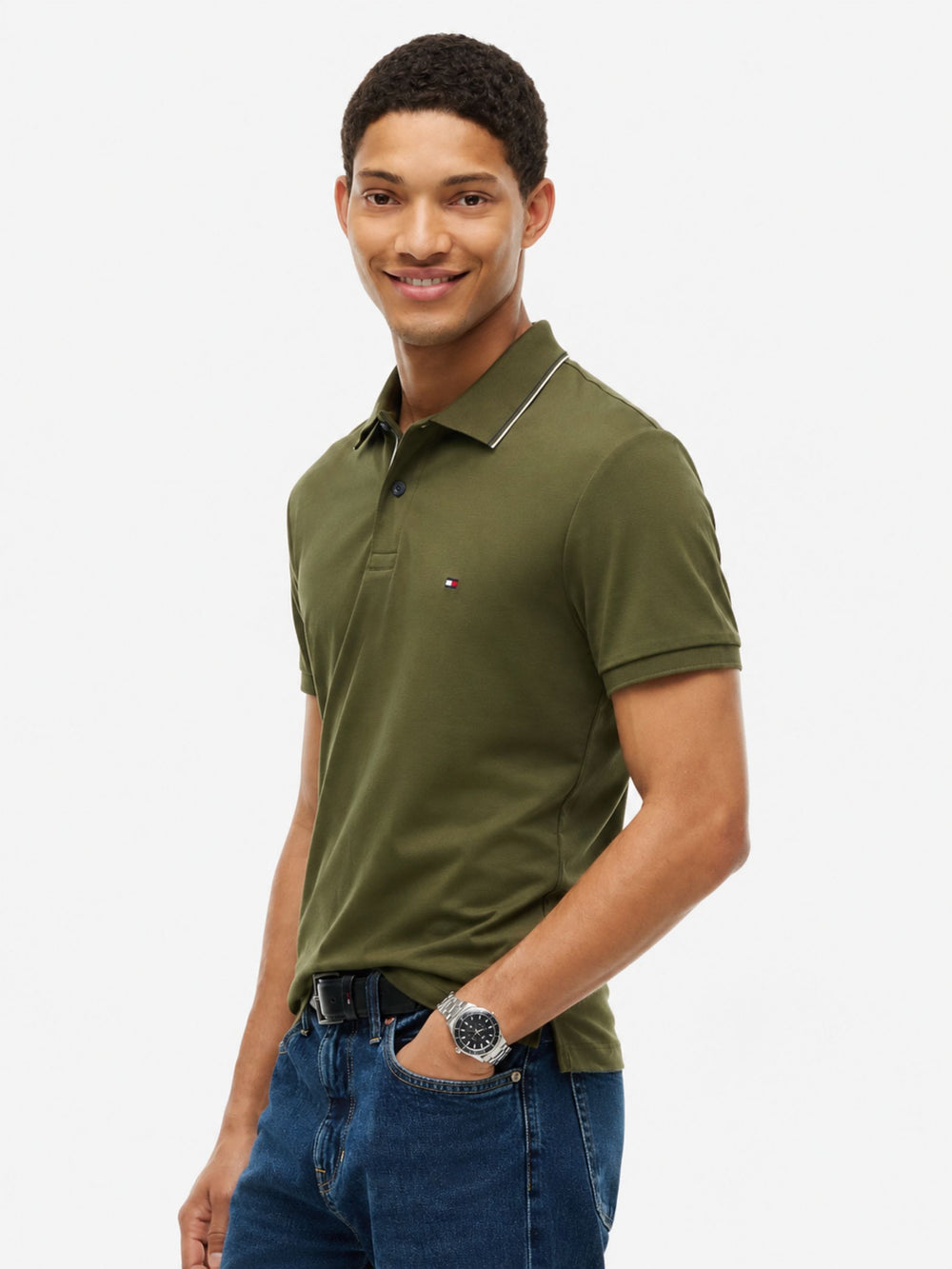 Slim Fit Interlock Polo