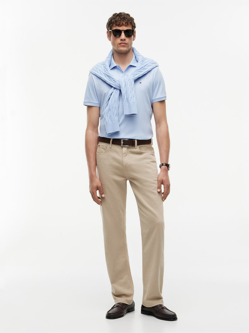 Regular Fit Solid Liquid Cotton Polo