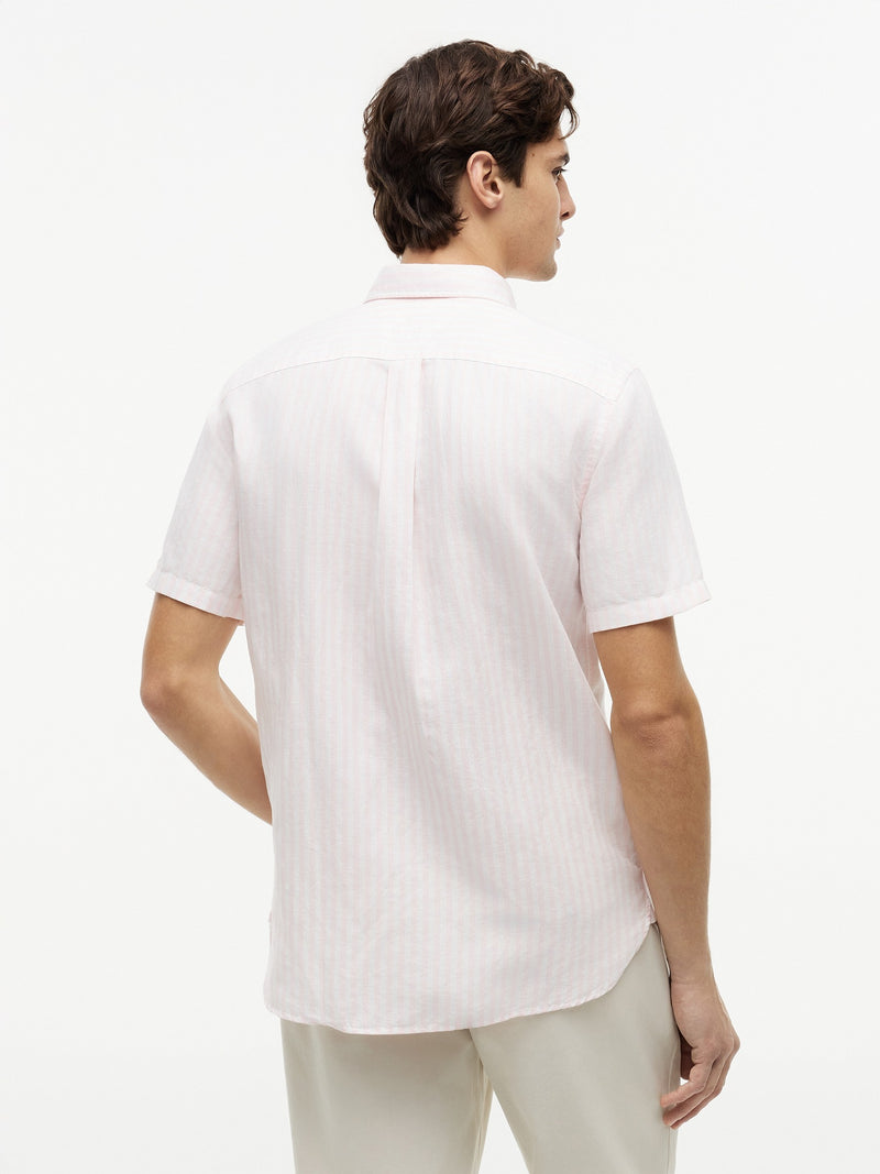 Regular Fit Stripe Ctn Linen Shirt