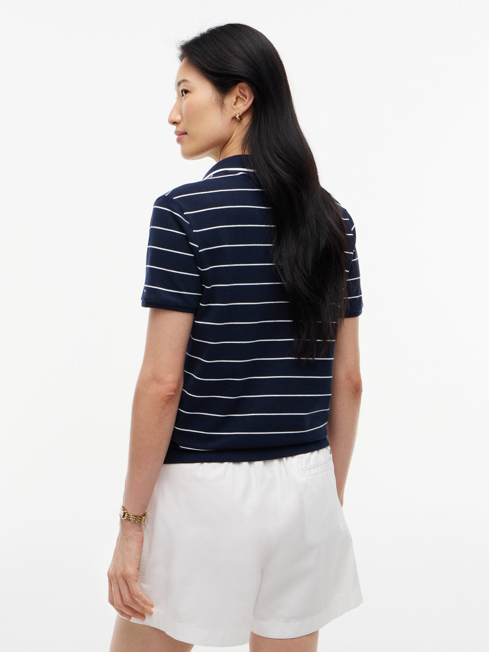 Stripe Regular Fit Half Sleeve Lyocell Pique Polo