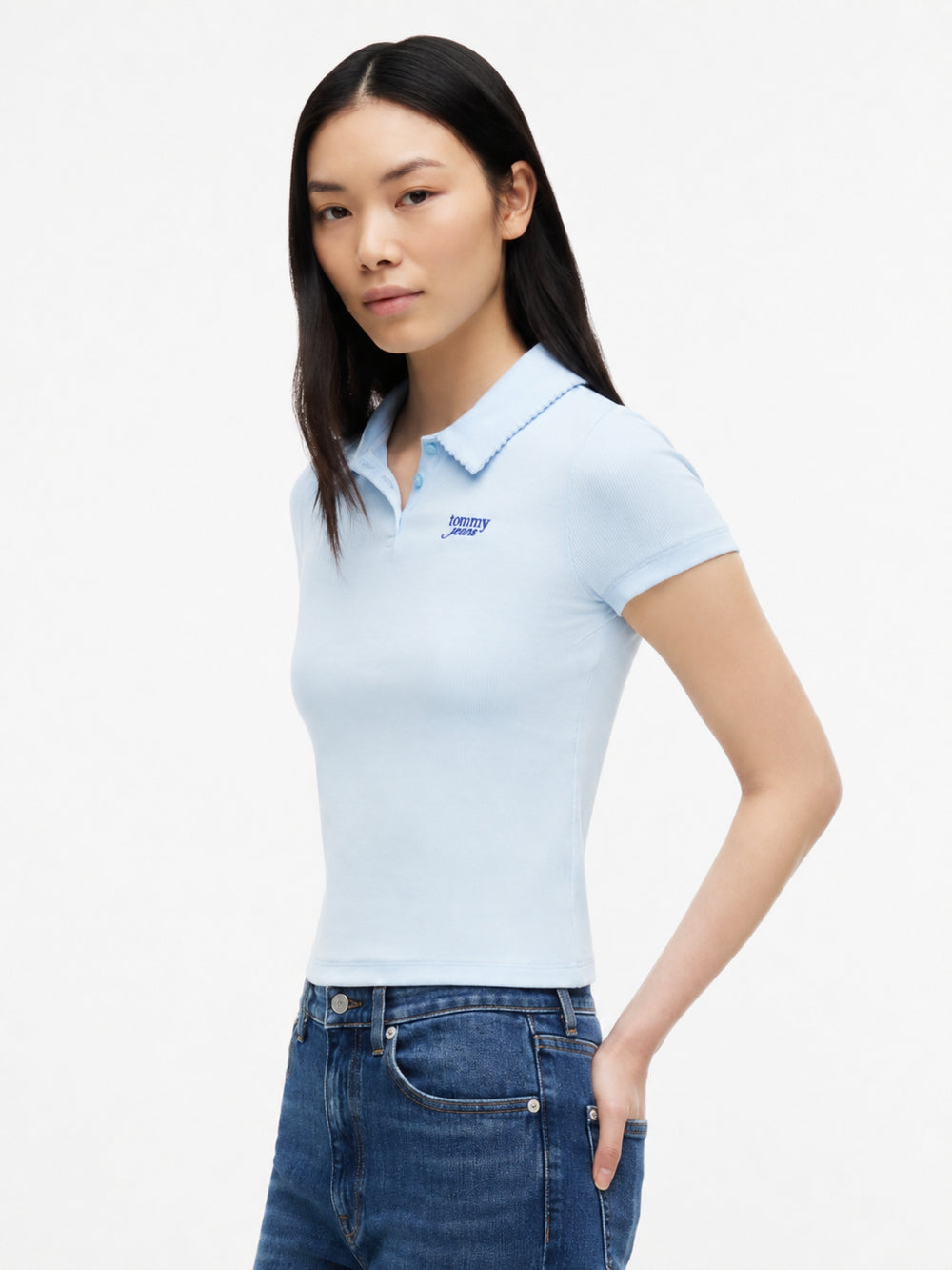 Solid Slim Fit Half Sleeve Ribbed T-Shirt