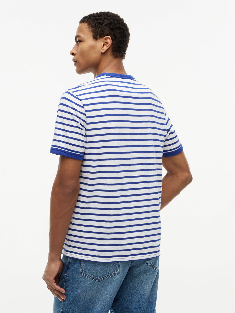 Regular Fit Striped Slub Jersey Tshirt