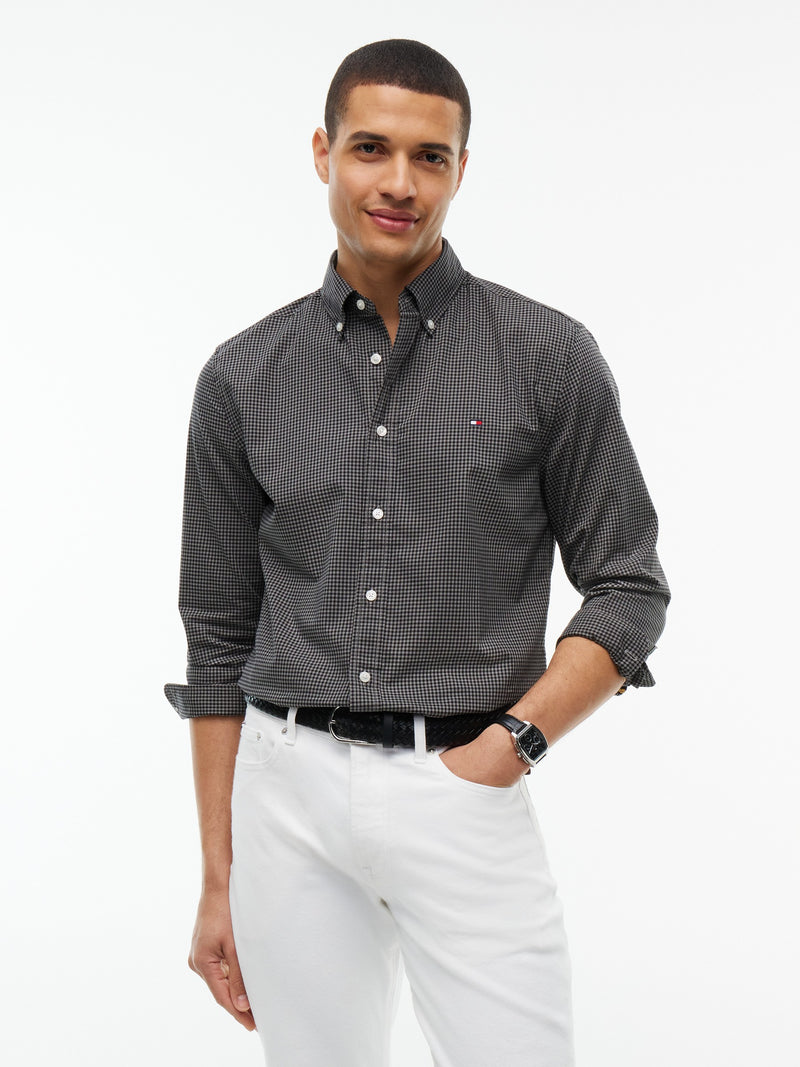 Regular Fit Check Poplin Shirt