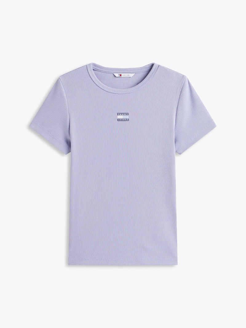 Solid Slim Fit Half Sleeve Ribbed T-Shirt
