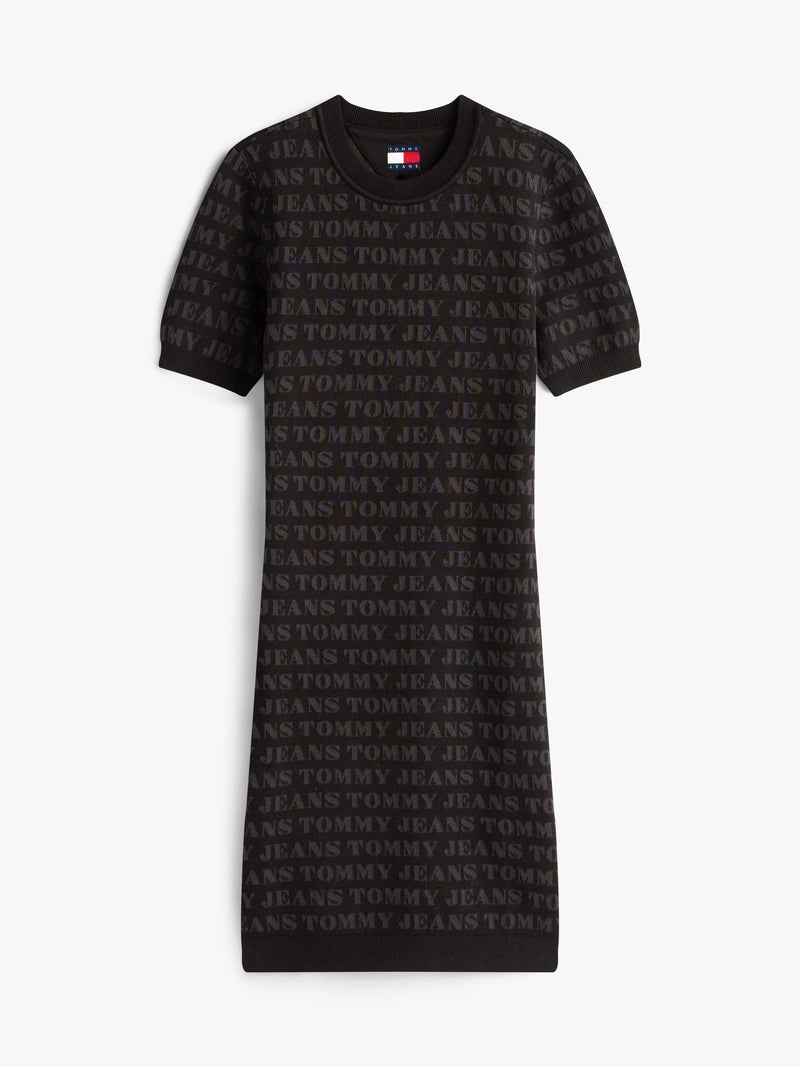 Short Sleeve Aop Sweater Bodycon Dress