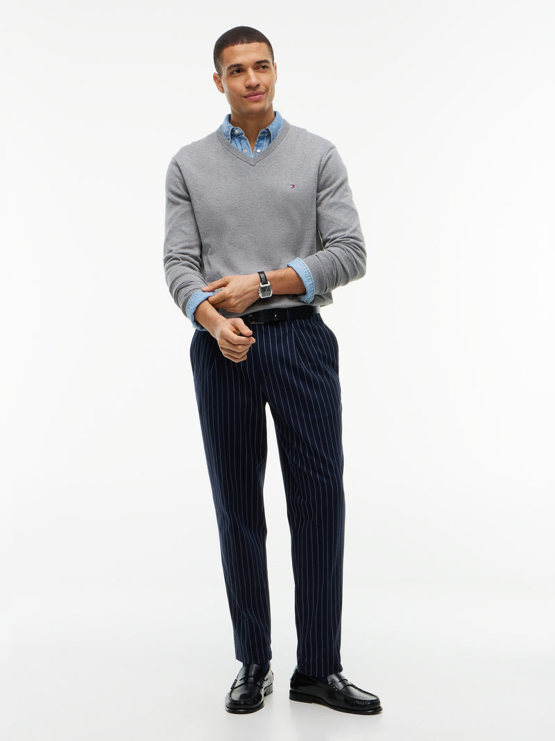 V Neck Solid Sweater