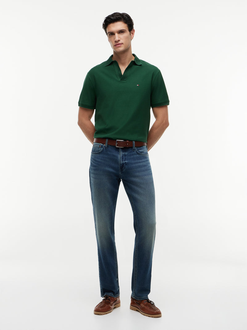 Johnny Collar Crepe Polo