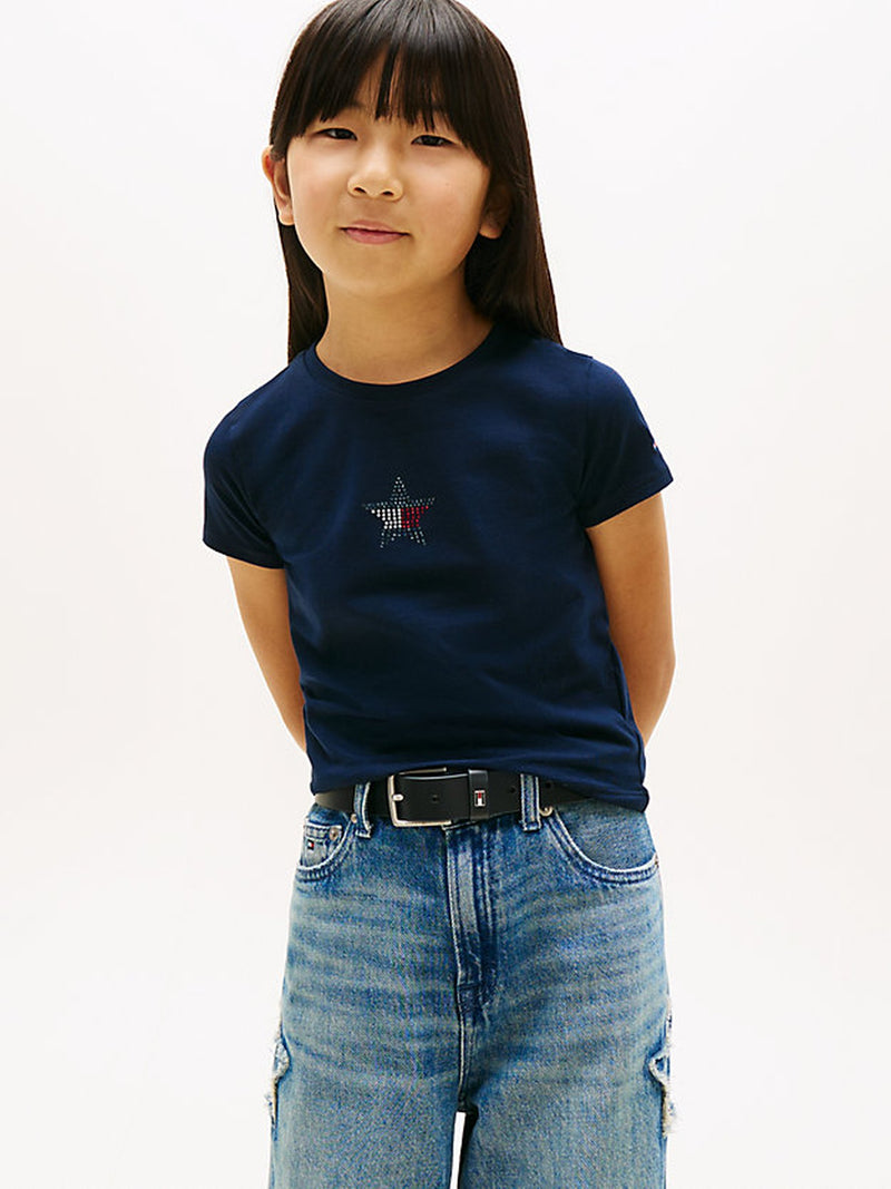 Kids Sequin Star Logo T-Shirt